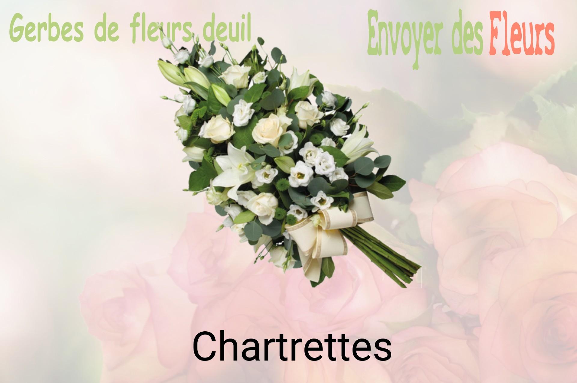 Gerbe de fleurs de deuil livrée à Chartrettes